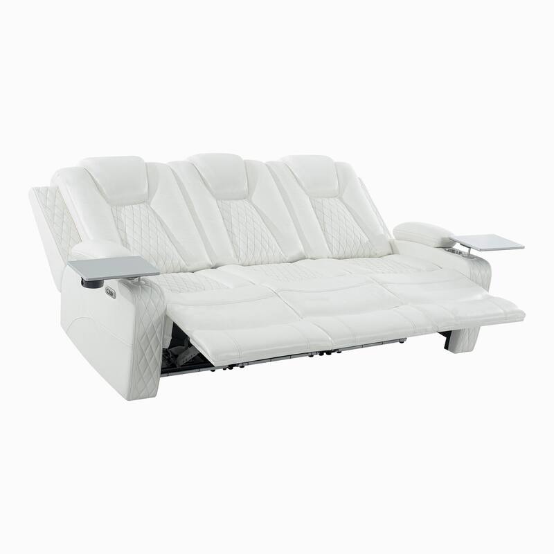 Deluxe Theater-Style Reclining Sofa Set with Power Recline, LED Lights, Wireless Charging and bluetooth Speaker