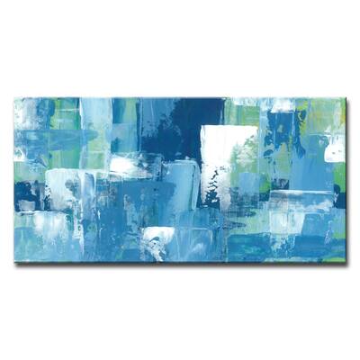 'Modern Aqua Retreat' Canvas Art Print