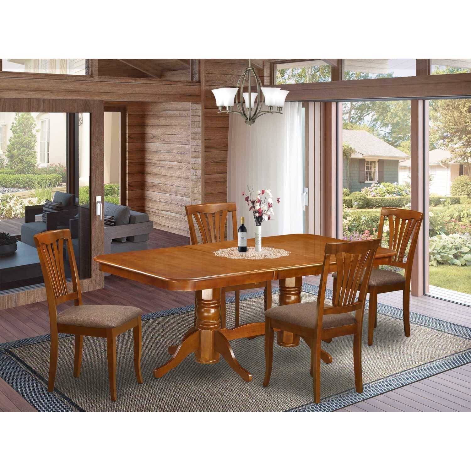 Vintage Dining Table Set - 9 Piece Victorian Style Table & Chairs