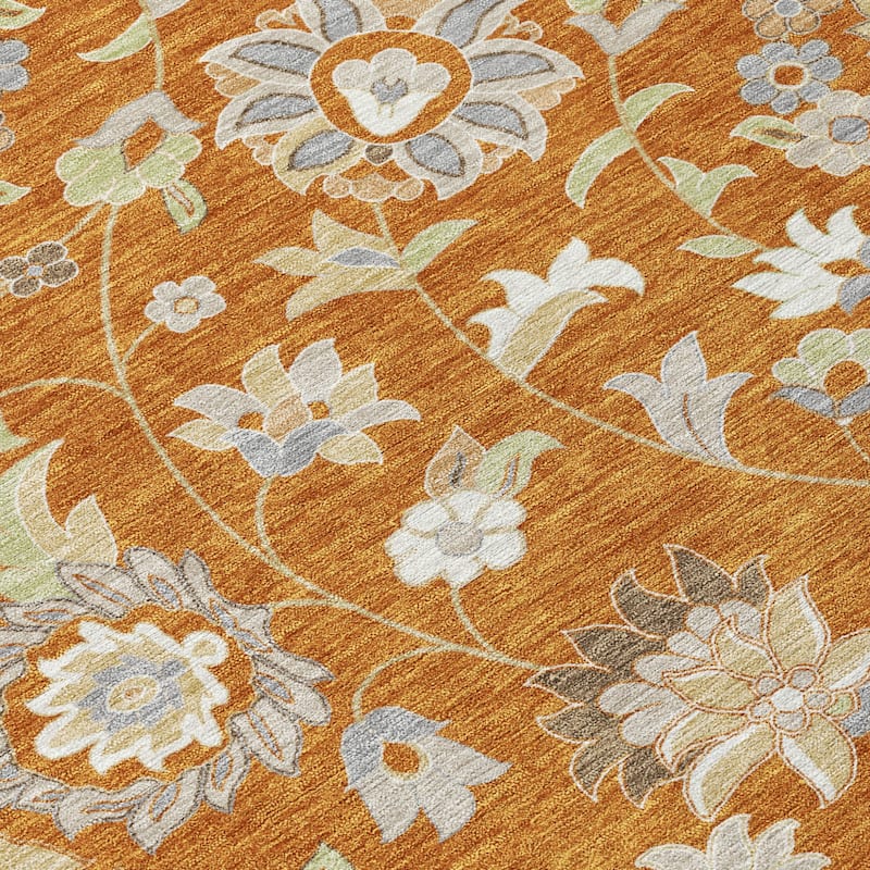 HomeRoots Floral Transitional Rectangle Outdoor Rug