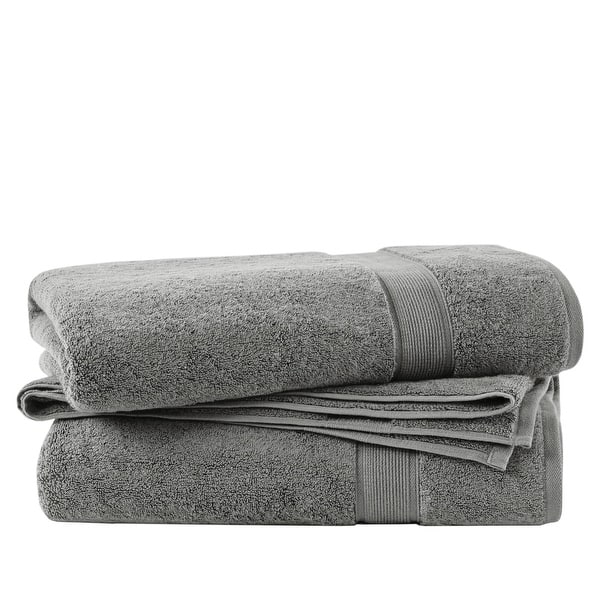 Madison Park Signature 800GSM Ultra-Soft 100% Cotton Absorbent Towel Set - 2-Piece - Grey