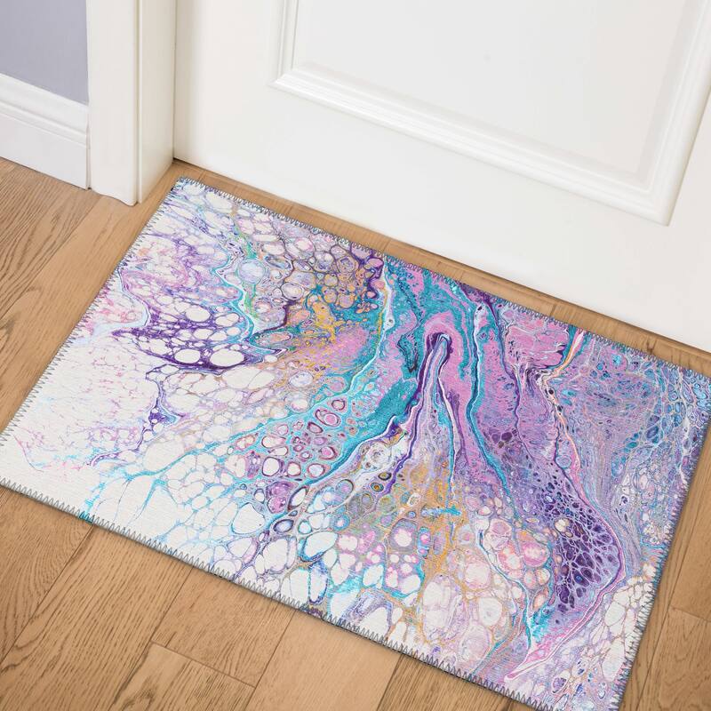 Addison Indoor/ Outdoor Karina Abstract Washable Area Rug - 1'8" x 2'6"