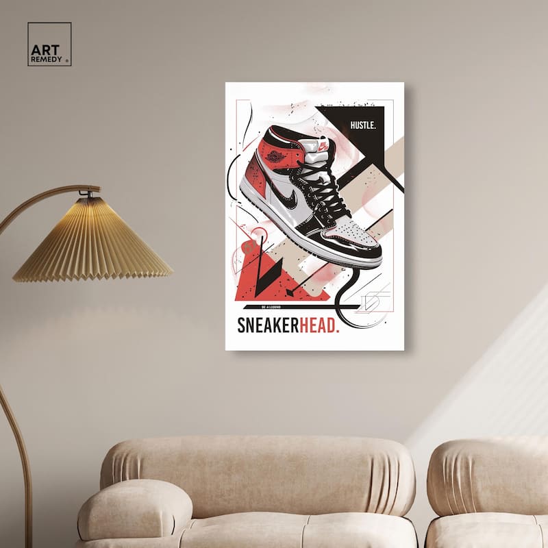 Stylish Sneakerhead Canvas by Art Remedy, Gallery Wrapped