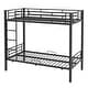 preview thumbnail 7 of 9, Metal Bunk Bed With drawers, Twin, Black