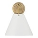preview thumbnail 3 of 2, Xavier 1 Light Vibrant Gold + White Sconce