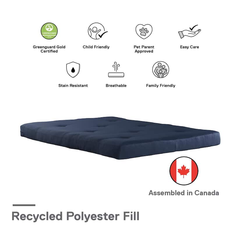 Avenue Greene Carlisle 6 Inch Full Size Poly Filled Futon Mattress