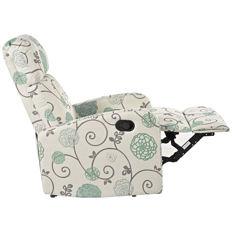 Modern Lounge Chaise Chair, Home Theater Manual Recliner Chair, Accent Chair with Three Adjustable Angles