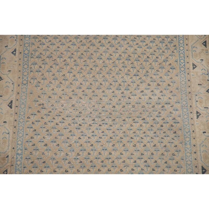 Hand Knotted Oriental 100% Wool Carpet Traditional All-Over Beige & Ivories Botemir Area Rug - 5' 10'' X 4' 11''