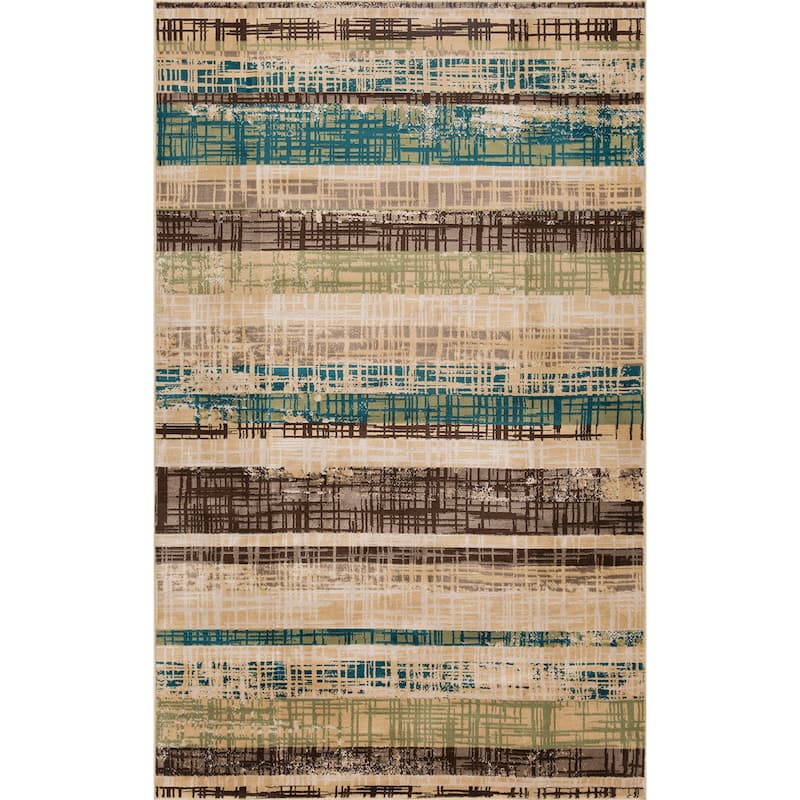Superior Kylemore Modern Abstract Stripes Indoor Runner or Area Rug - 2' x 3'