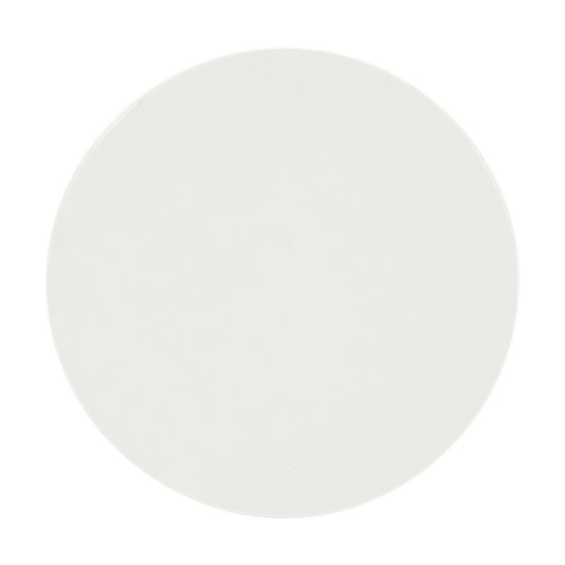 HomeRoots 31" White Cement Round Drum Coffee Table - 31.00 in. x 16.00 in. x 31.00 in.