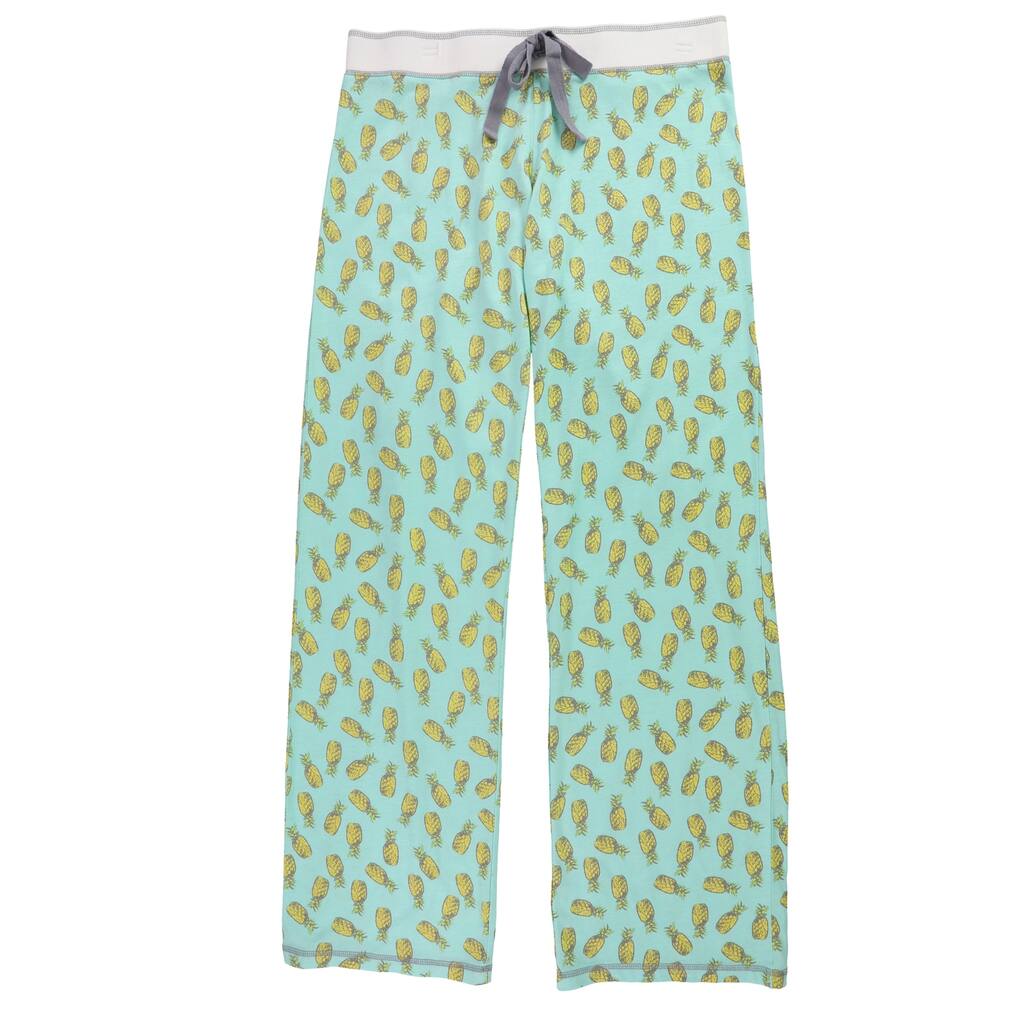 P.J. Salvage Womens Pineapple Pajama Lounge Pants, Blue, Medium