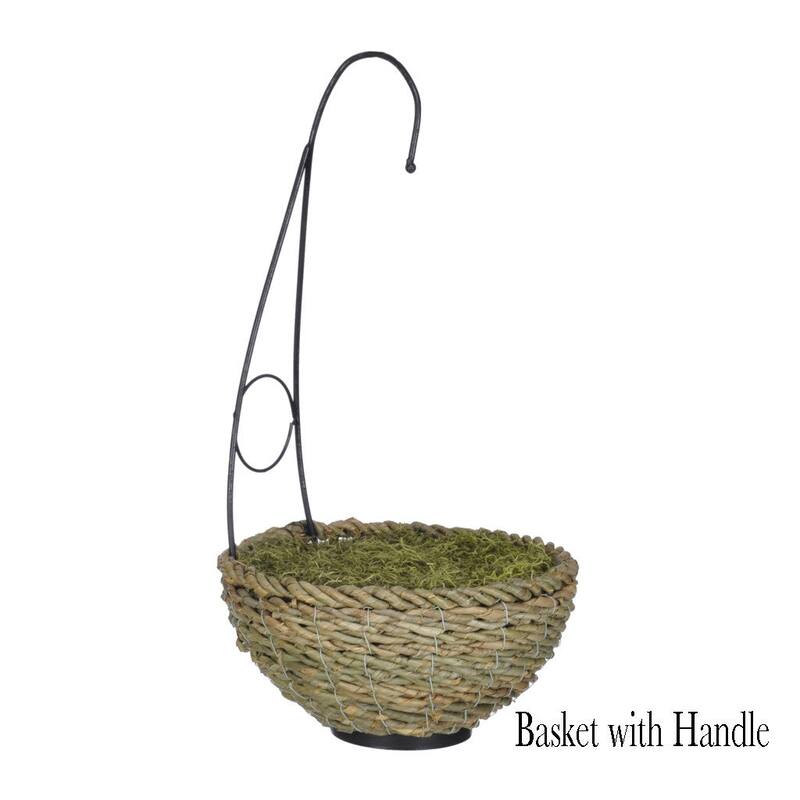 Faux Pink Azalea Hanging Basket