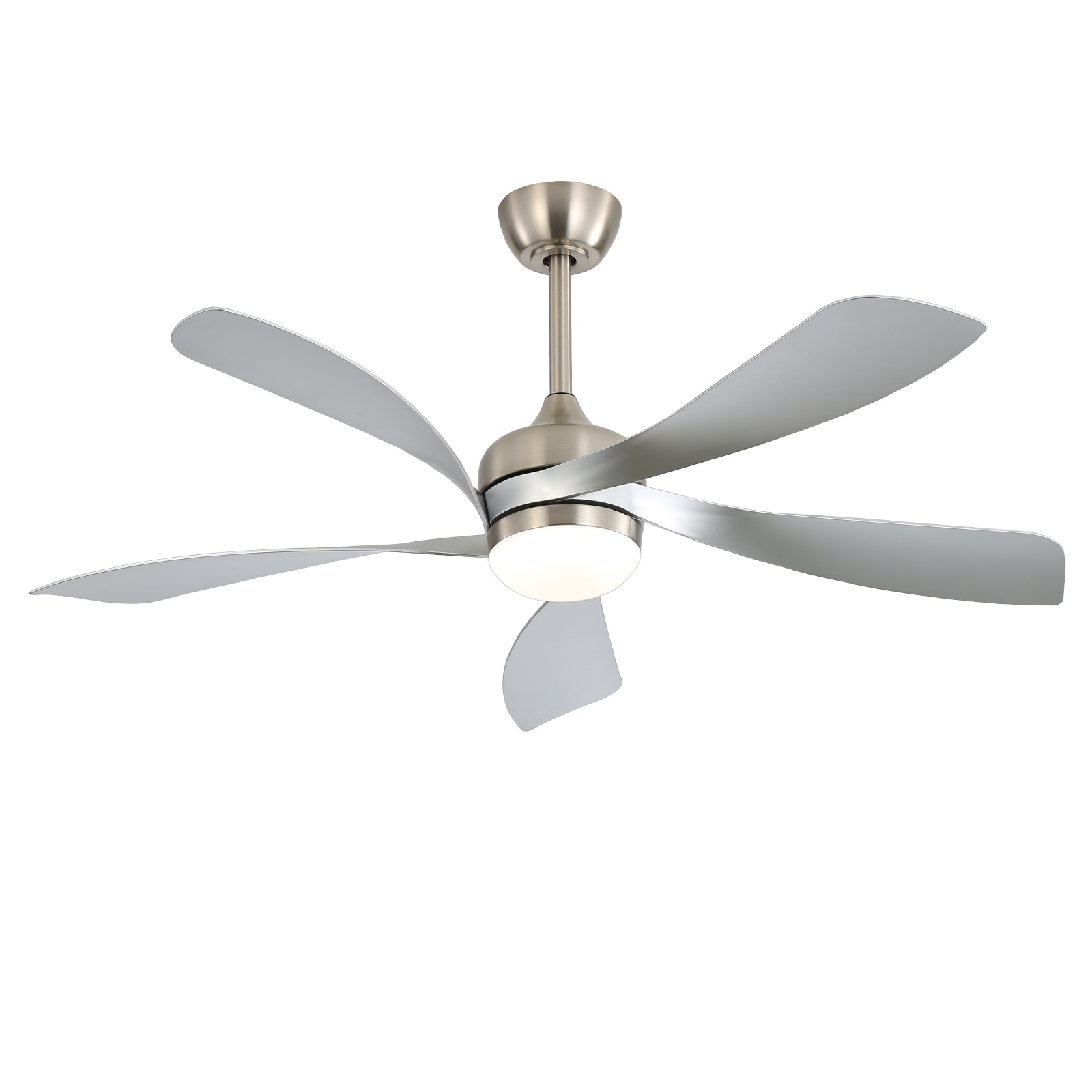 Sofucor 45 Inch / 52 Inch White Ceiling Fan with Dimmable LED Light and Remote, 6-Speed Reversible DC Motor, ABS Blades