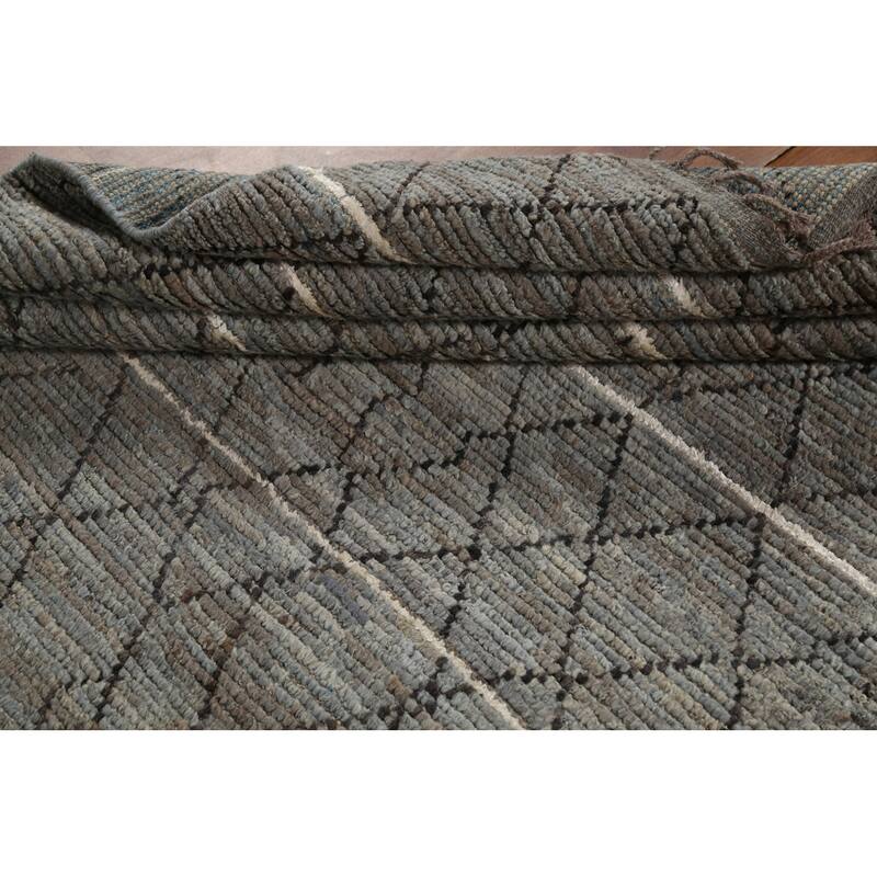 Trellis Moroccan Area Rug Handmade Wool Carpet - 6'6"x 10'0"