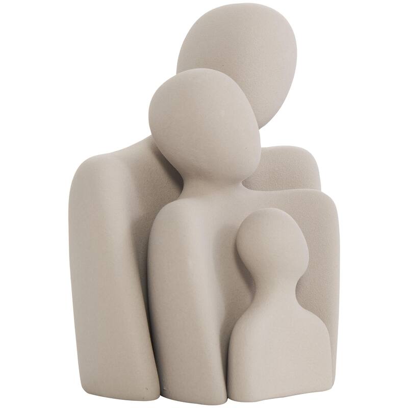 Ceramic People Nesting Family Decorative Sculpture - Set of 3 Cream - Roche River Decor