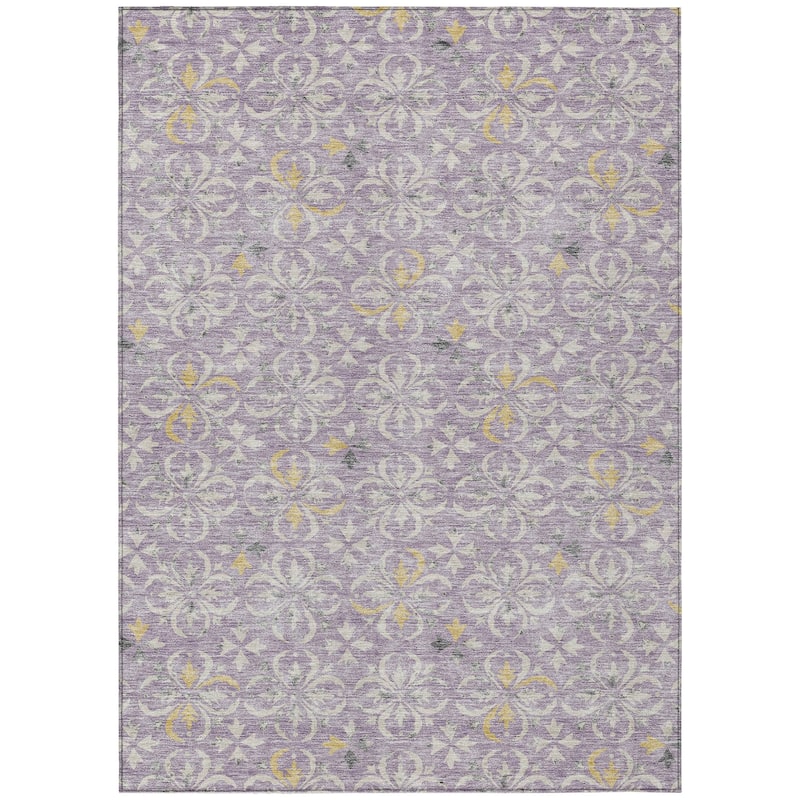Machine Washable Indoor/ Outdoor Chantille Traditional Medallion Rug