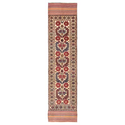 Teimani Beige Rug 2'9" x 12'2" - 2'9 x 12'2