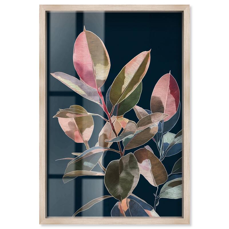 Fuchsia Frond I Shadowbox by Art Remedy - Natural - 30" x 45"