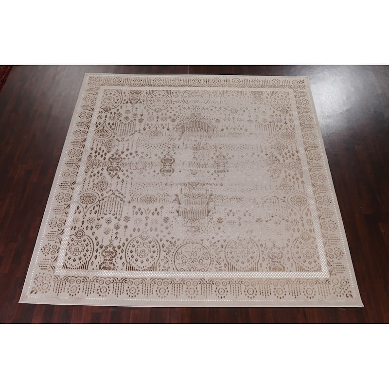 Geometric Damask Transitional Oriental Turkish Rug Decorative Carpet