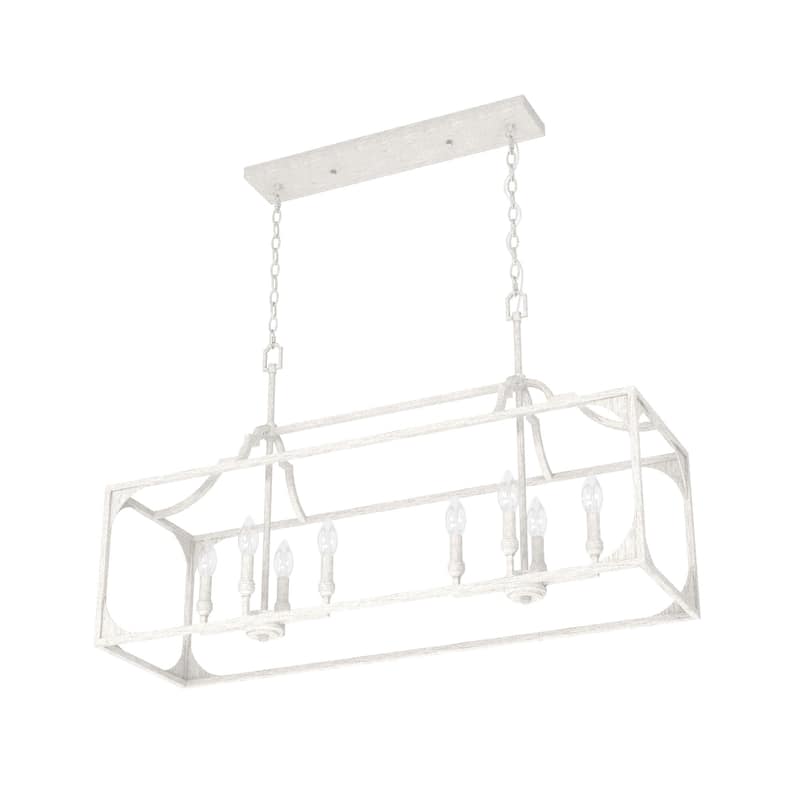 Hunter Highland Hill 8-Light Linear Chandelier - Dining Room Table - Farmhouse, Rustic