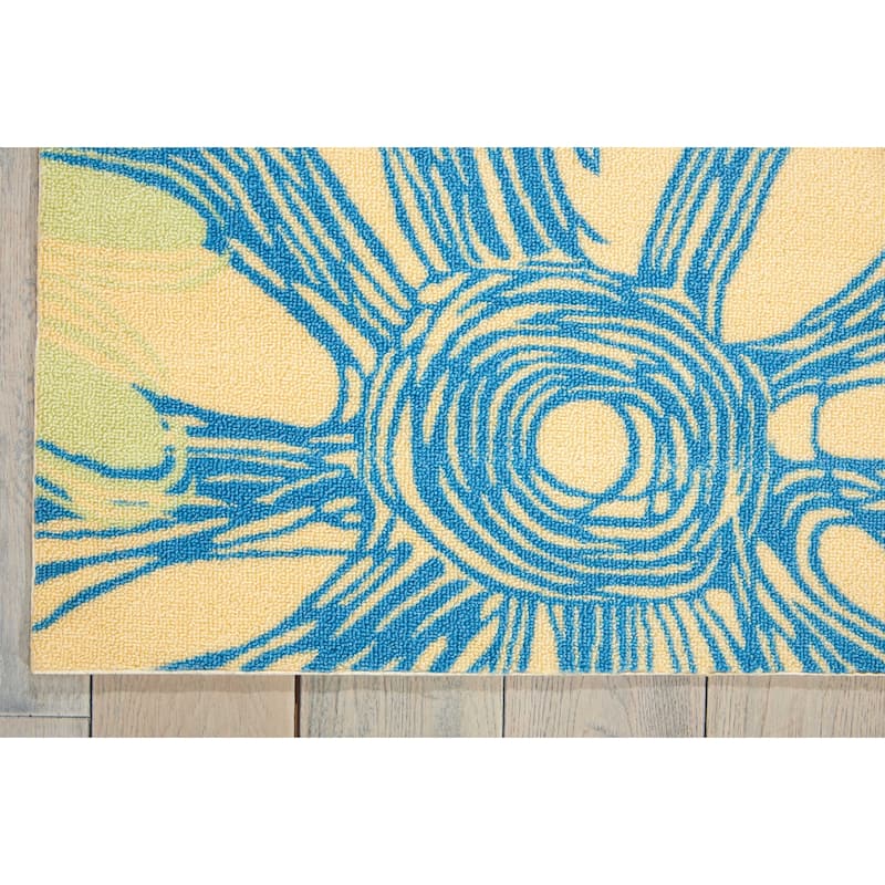 Ogunquit Indoor/Outdoor Abstract Floral Modern Rug by Havenside Home