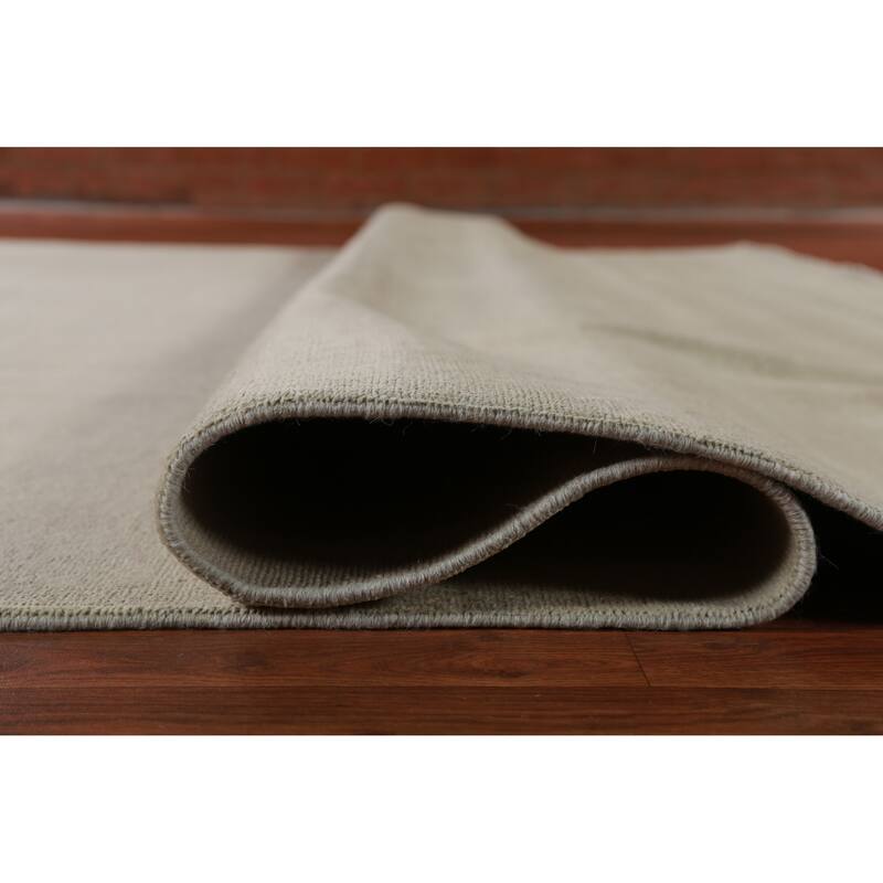 Hand Knotted Oriental 100% Wool Carpet Modern Solid Green Gabbeh Area Rug - 12' 11'' X 9' 10''