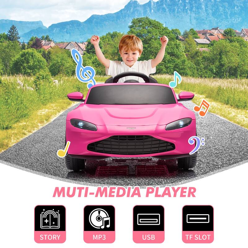 12V Ride on Car for Kids Licensed Aston Martin with Remote Control
