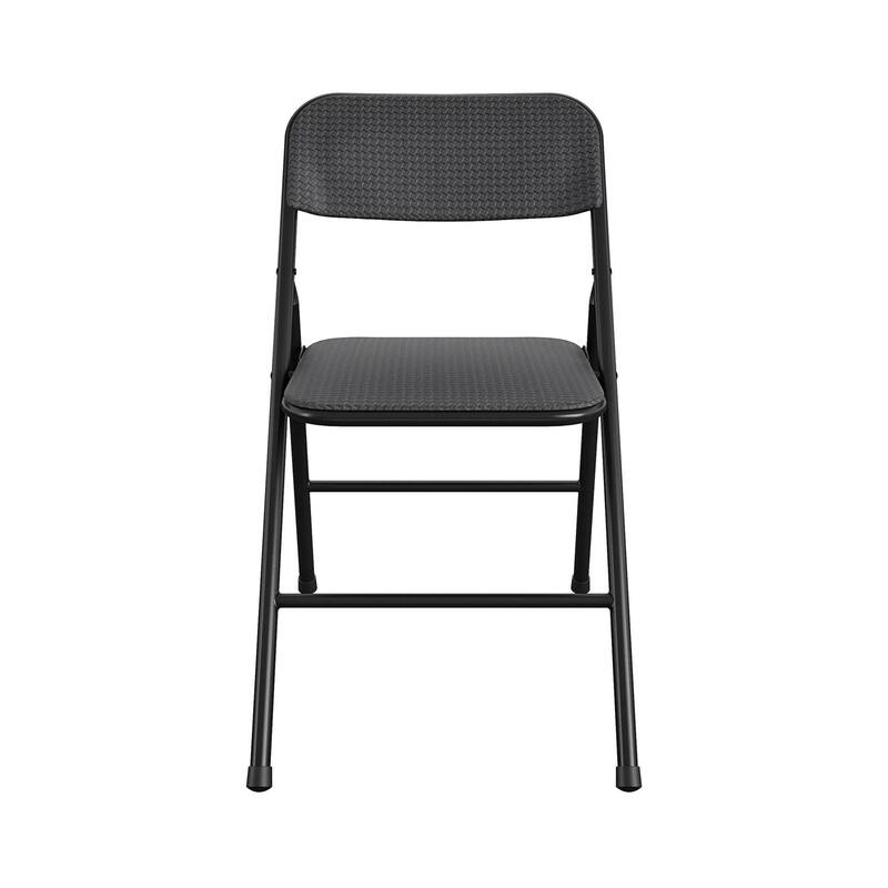 COSCO 5-Piece Folding Vinyl Table and Fabric Chair Set - 5 piece