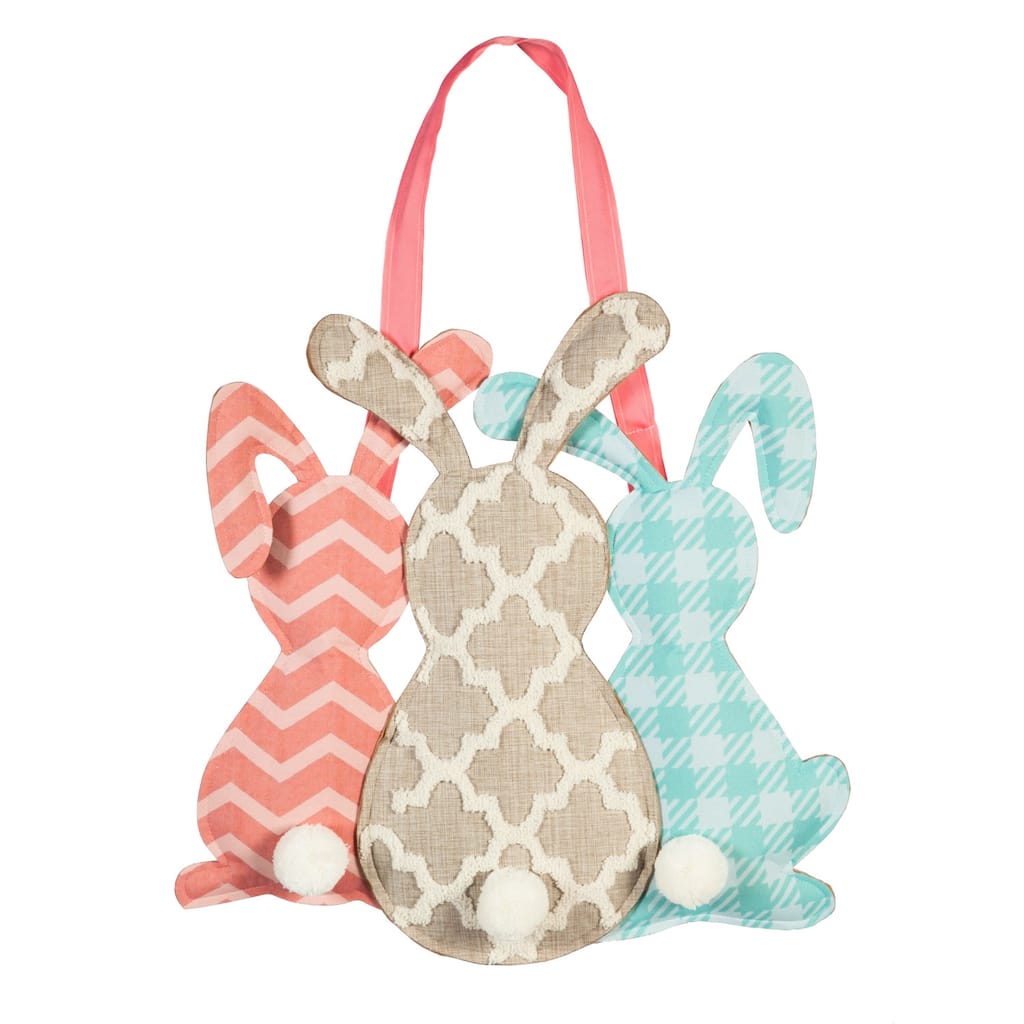 Pattern Bunny Trio Door Decor