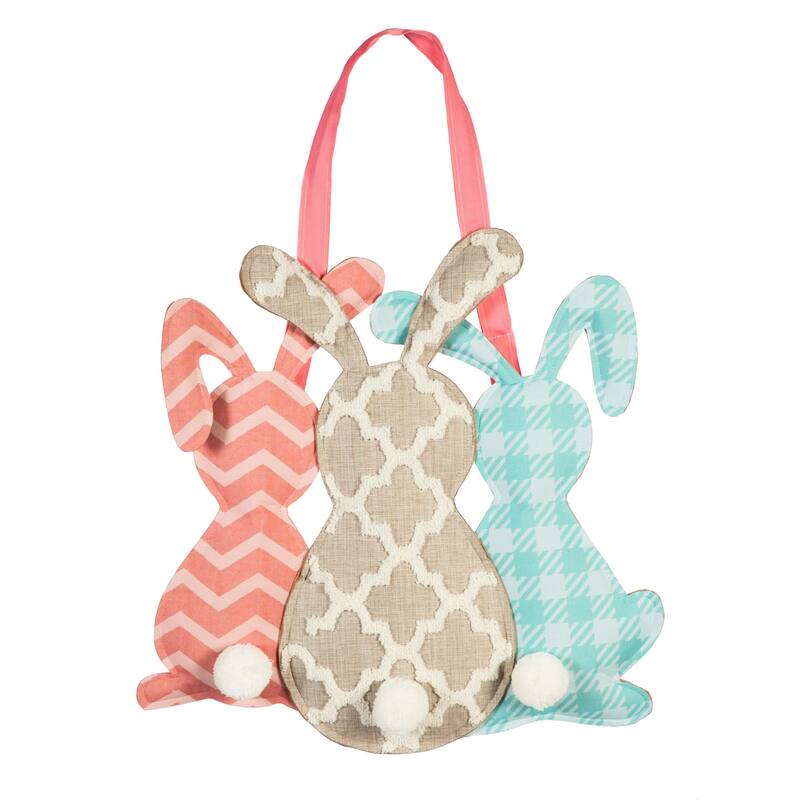 Pattern Bunny Trio Door Decor