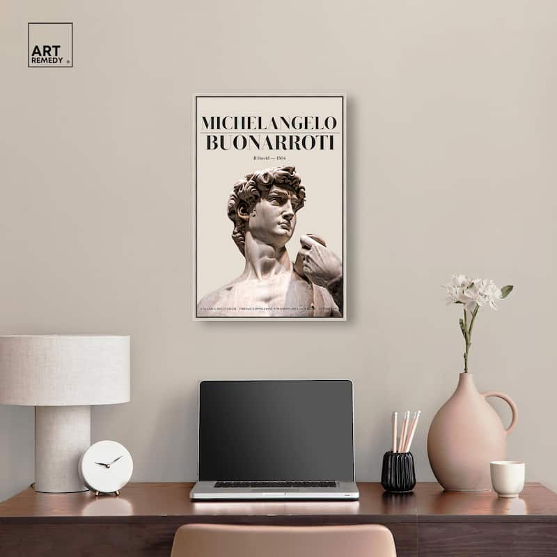 Gaze of Michelangelo's David Canvas by Art Remedy