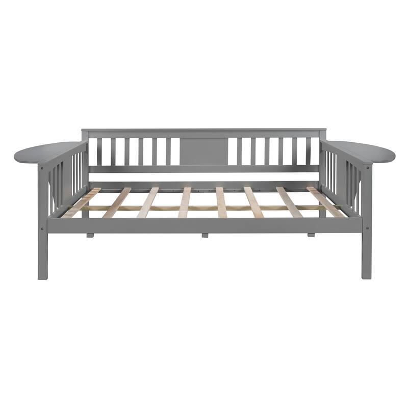 Full size Daybed, Wood Slat Support, Gray Bed Bath & Beyond 35193241