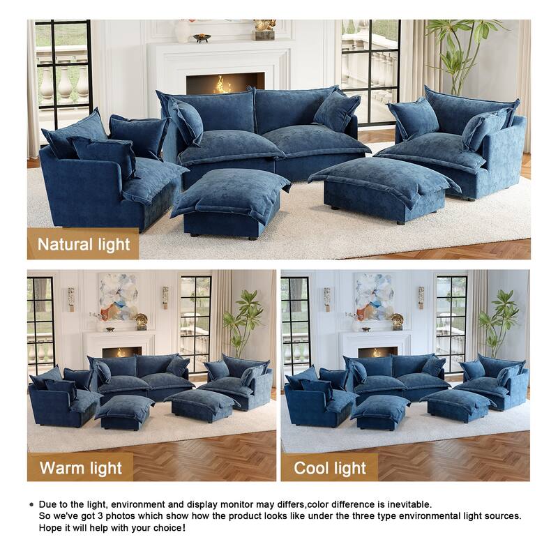 Cloud Chenille Upholstered Modular Sectional Sofa