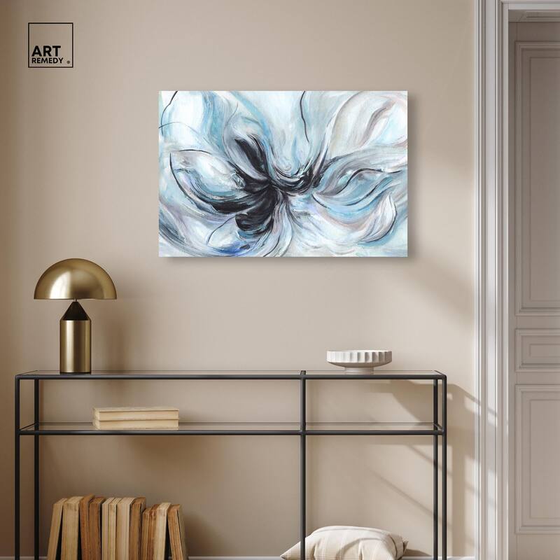 Soft Blues Canvas by Art Remedy, Gallery Wrapped