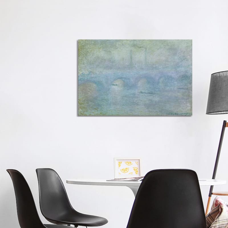 iCanvas "Waterloo Bridge - Effect of the Mist, 1903" by Claude Monet Canvas Print - 26x40x1.5