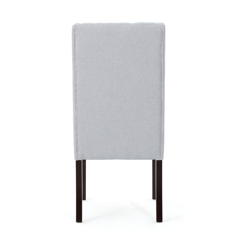Wingback Upholstered Dining Chairs Set of 2, Fabric Side Dining Room Chairs with Tufted Button, Home Kitchen Wood Chairs