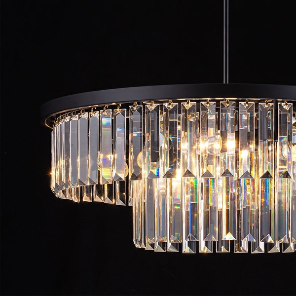 Starsky 6-Light 21in. Modern Crystal Drum Kitchen Island