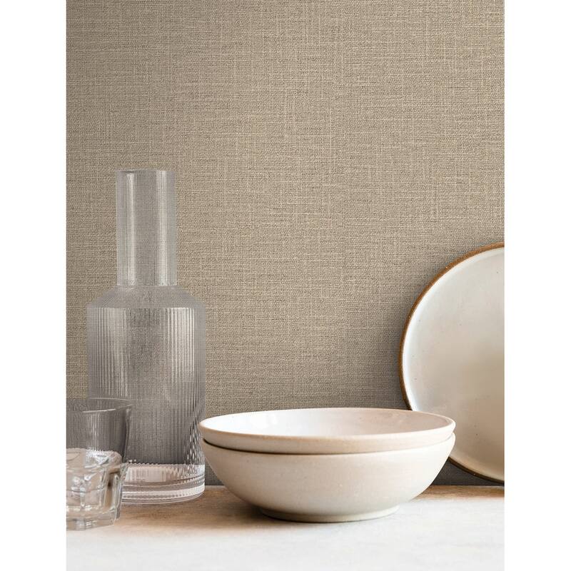 York Wallcoverings Loom Hazelnut Wallpaper