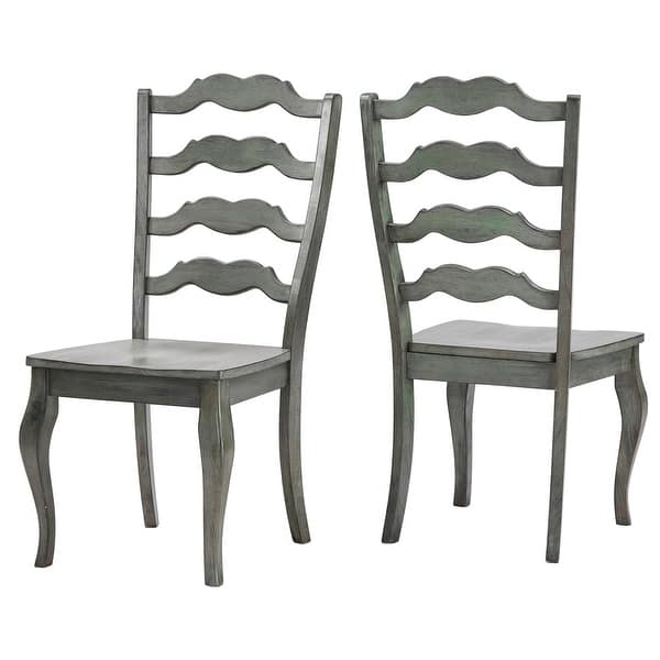 Shop Eleanor French Ladder Back Wood Dining Chair Set Of 2 By