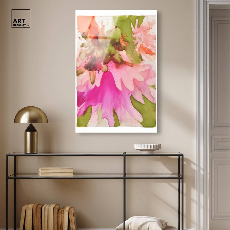 Vibrant Fluidity Floral I Acrylic by Art Remedy, Ready to Hang