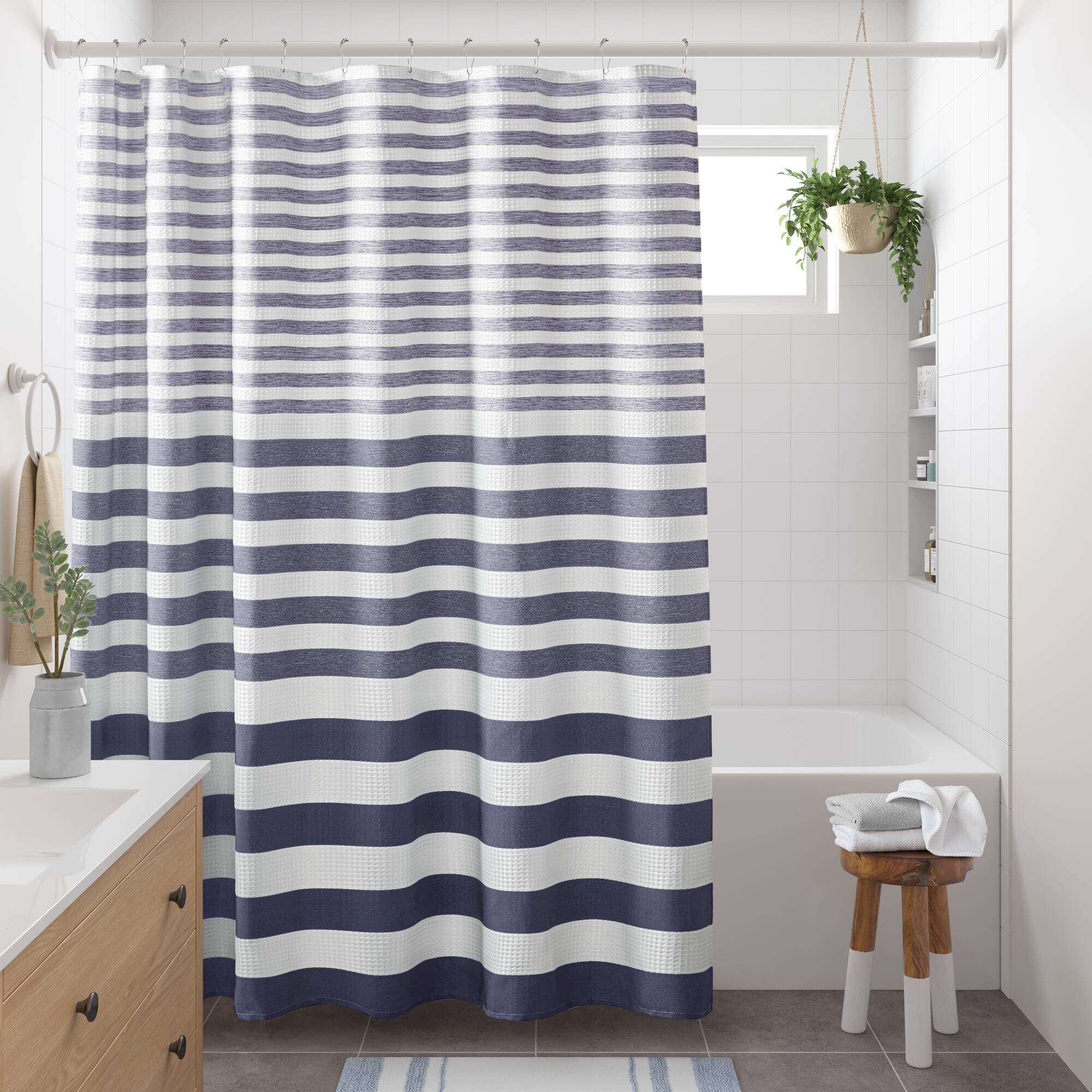 Madison Park Ariana Ombre Waffle Shower Curtain