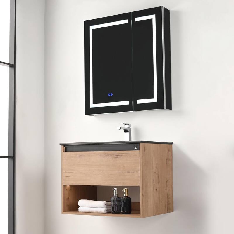 Blossom Bergen Wall Mounted Floating Bathroom Vanity with Sink