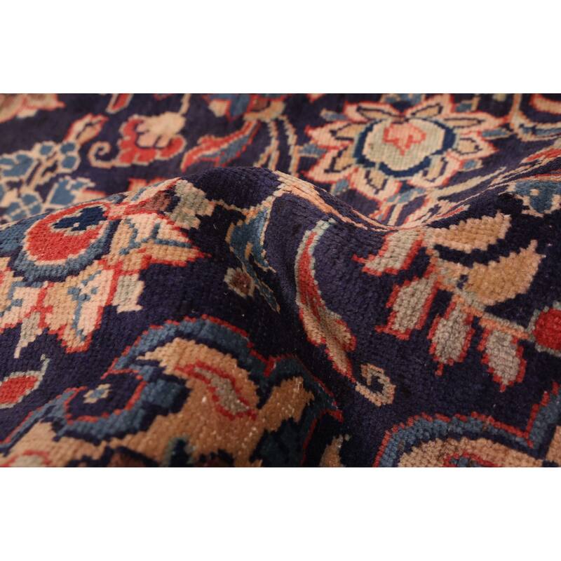 ECARPETGALLERY Hand-knotted Anadol Vintage Navy Wool Rug - 6'7 x 10'0
