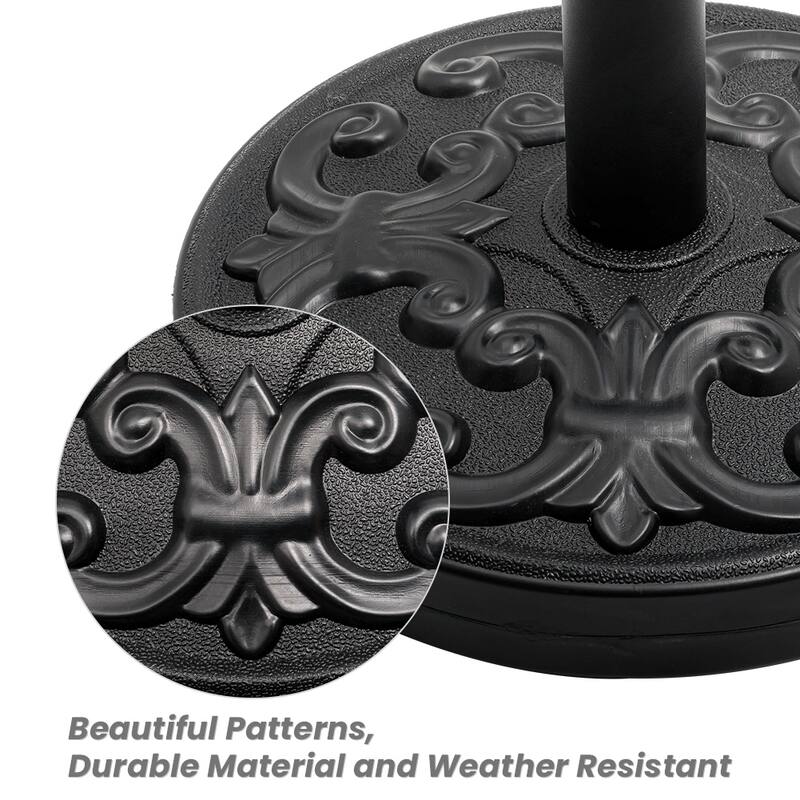 Crestlive Products 10 x 6.5 FT Rectangular Patio Market Umbrella with Black Base Included