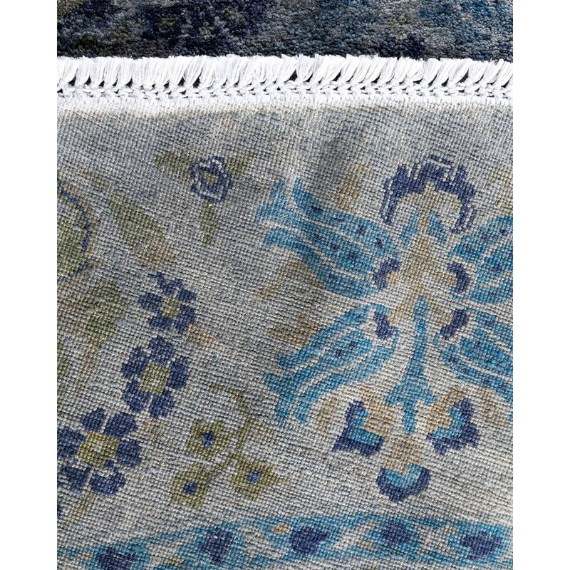 Vibrance One-of-a-Kind Hand-Knotted Area Rug - Gray, 8' 1" x 8' 1" - 8' 1" x 8' 1"