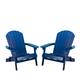 Hanlee Outdoor Rustic Acacia Wood Folding Adirondack Chair (Set of 2) by Christopher Knight Home