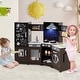 preview thumbnail 22 of 28, Gymax Corner Kids Play Kitchen Wooden Pretend Toy Kitchen w/ Realistic