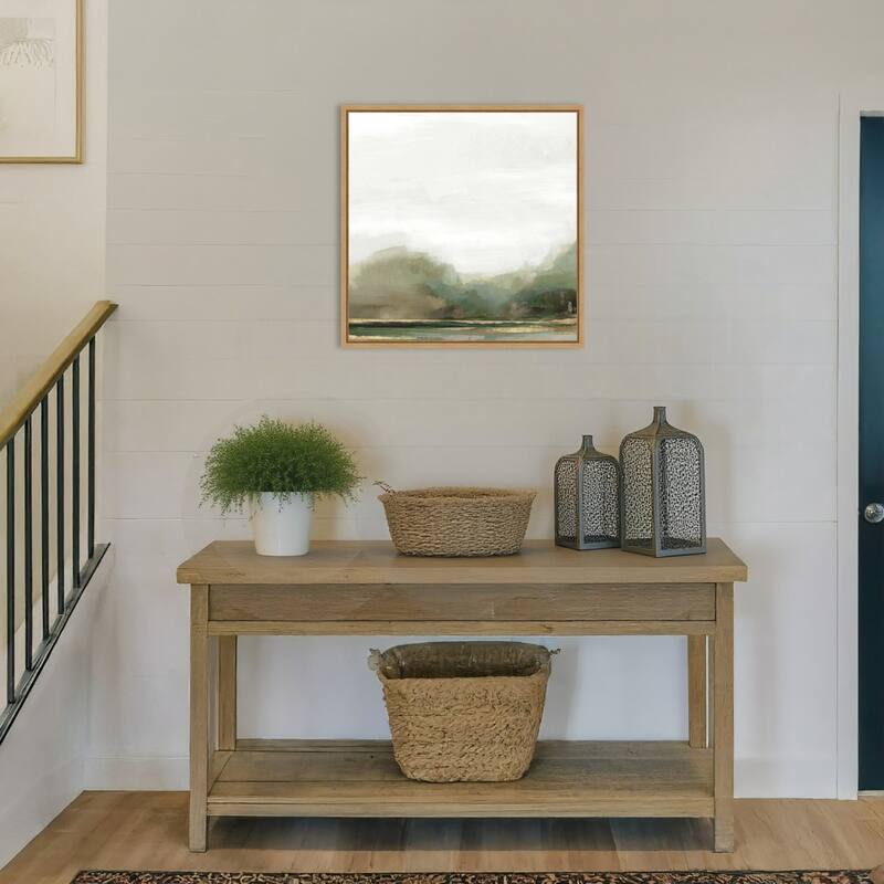 Misty Landscape at Dawn by PI Studio Framed Canvas Wall Art Print