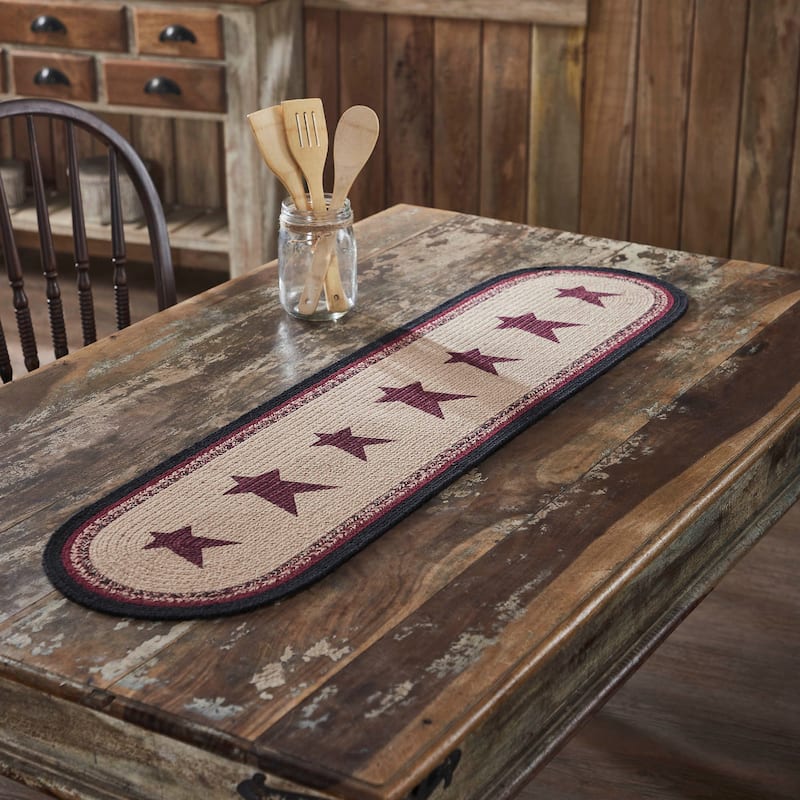 Connell Oval Runner Stencil Stars 12x36
