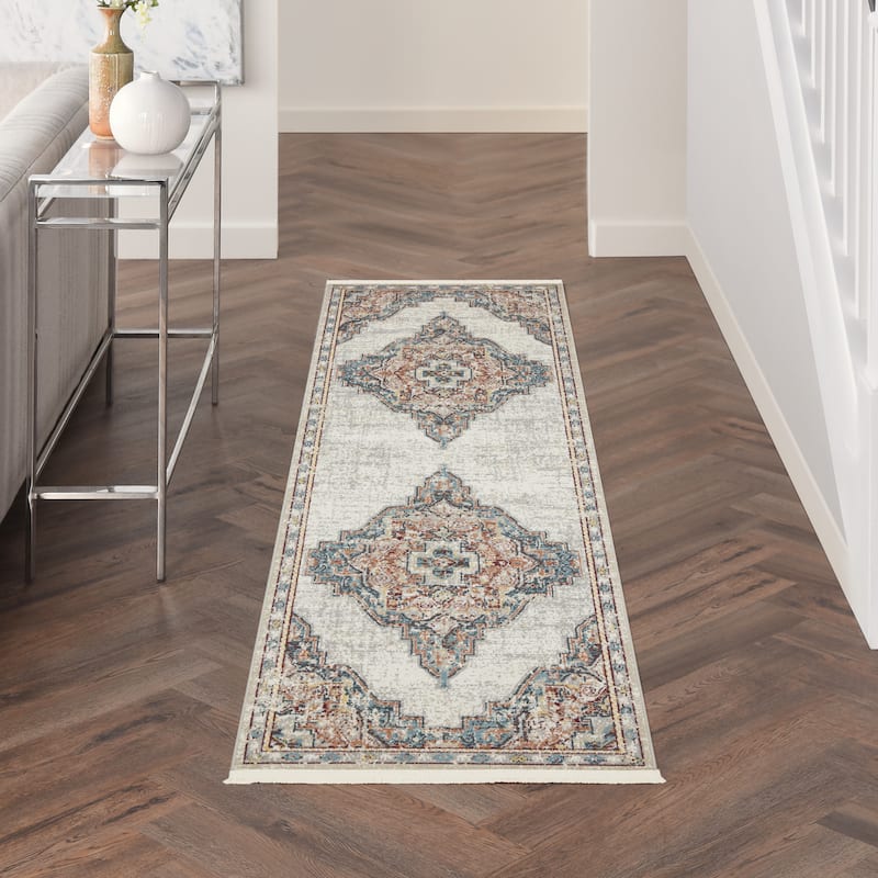 Nourison Geneva Traditional Bordered Area Rug.
